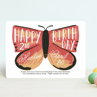 birthday butterfly Children's Birthday Party Invitations