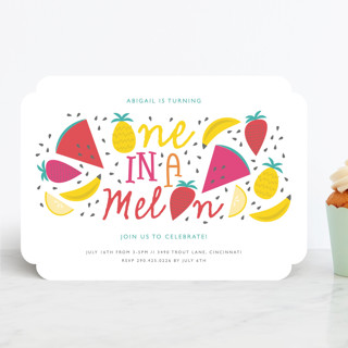 One In A Melon Children's Birthday Party Invitations