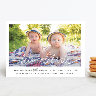 Let's Celebrate a Birthday Children's Birthday Party Invitations