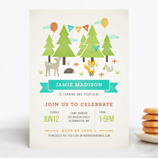 Wild Woodland Children's Birthday Party Invitations