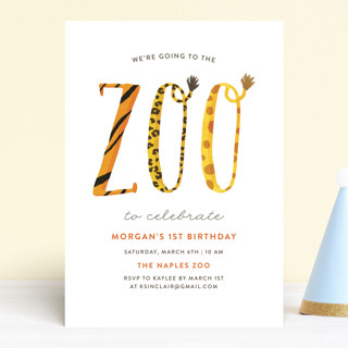 Zoo Children's Birthday Party Invitations