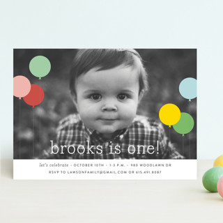 Balloon Bunch Children's Birthday Party Invitations