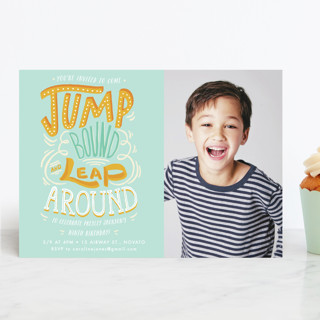 Jump Bound & Leap Children's Birthday Party Invitations