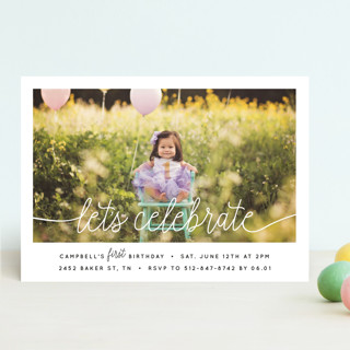 Let's Celebrate a Birthday Children's Birthday Party Invitations