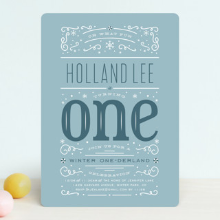 Wintery Fun Children's Birthday Party Invitations