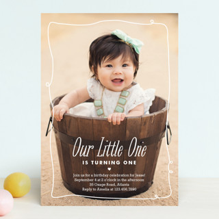 Little One Children's Birthday Party Invitations