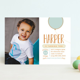 Mod Balloon Children's Birthday Party Invitations