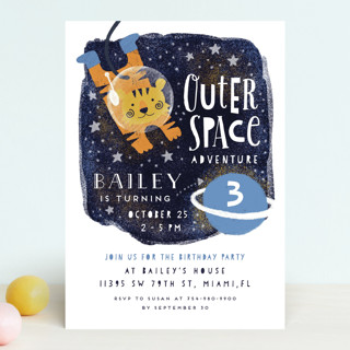 Outer Space Children's Birthday Party Invitations