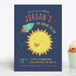 Around The Sun Children's Birthday Party Invitations
