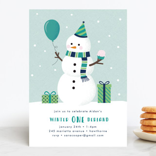 ONEderland Children's Birthday Party Invitations