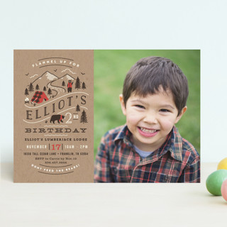 Lumber Bears Children's Birthday Party Invitations
