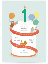 Party Animal Cake Children's Birthday Party Invitations