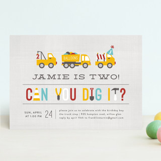 Dig It Children's Birthday Party Invitations
