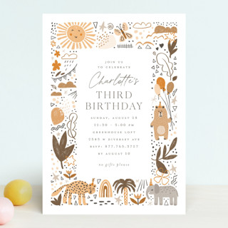 pencil sketch Children's Birthday Party Invitations