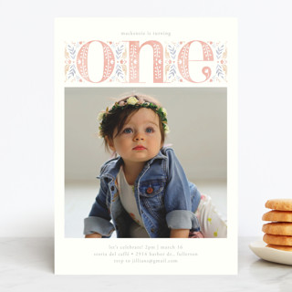 BIG ONE Children's Birthday Party Invitations