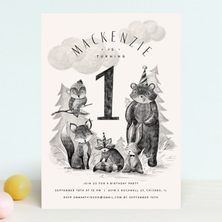 Forest Friends Children's Birthday Party Invitations