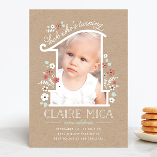 She's One Children's Birthday Party Invitations