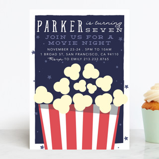 Flick Night Children's Birthday Party Invitations