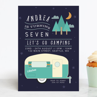 Retro Camper Children's Birthday Party Invitations