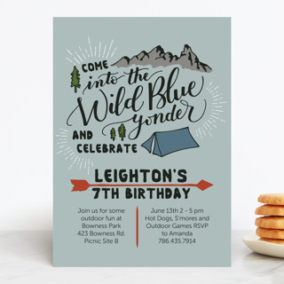 Wild Blue Yonder Children's Birthday Party Invitations