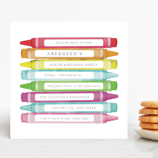 Colorful Party Children's Birthday Party Invitations