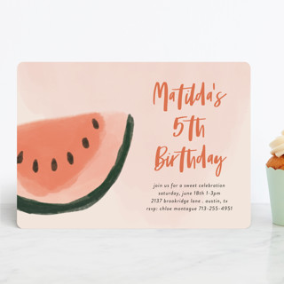 Watermelon Children's Birthday Party Invitations