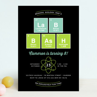 Lab Bash Children's Birthday Party Invitations