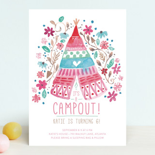 Teepee Party Children's Birthday Party Invitations