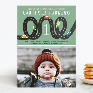 Little Racer Children's Birthday Party Invitations