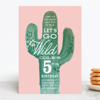 Wild Cactus Children's Birthday Party Invitations