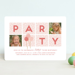 Party Blocks Children's Birthday Party Invitations
