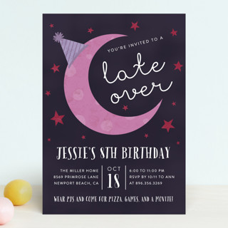 Late Over Children's Birthday Party Invitations