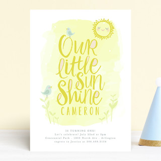 Little Sunshine Children's Birthday Party Invitations
