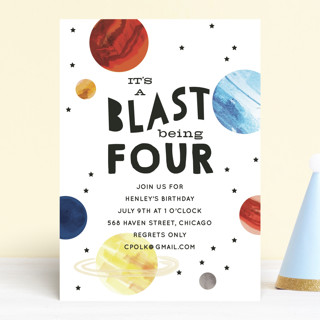 Planet Party Children's Birthday Party Invitations