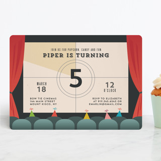 On The Big Screen Children's Birthday Party Invitations