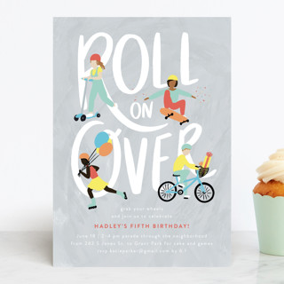 Roll on Over Children's Birthday Party Invitations