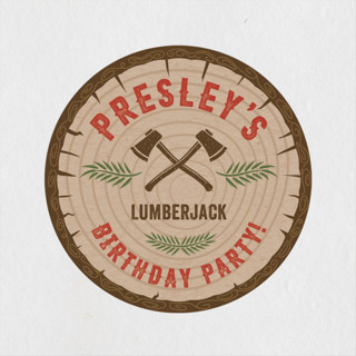 Timber! Children's Birthday Party Stickers