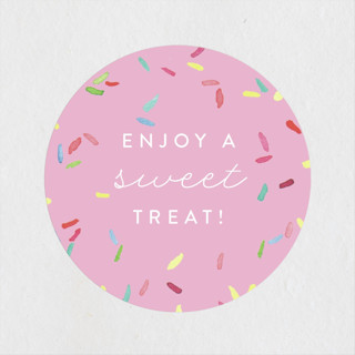 Sprinkle Me One Children's Birthday Party Stickers