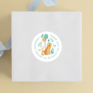 Tiger birthday Children's Birthday Party Stickers