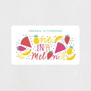 One In A Melon Children's Birthday Party Stickers