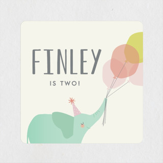 Time to party! Children's Birthday Party Stickers