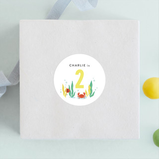 Deep Dive Children's Birthday Party Stickers