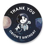 Mickey and Pluto In Space Children's Birthday Party Stickers