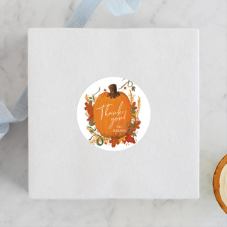Pumpkin Patch Children's Birthday Party Stickers