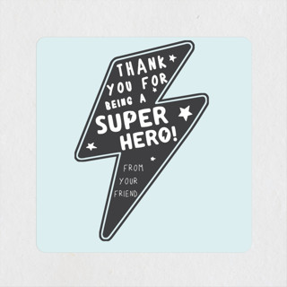 Calling All Superheroes Children's Birthday Party Stickers