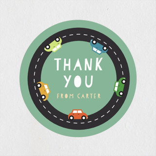 Little Racer Children's Birthday Party Stickers