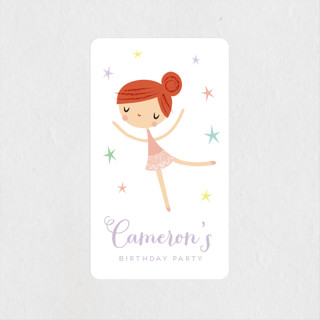 Tiny Dancer Children's Birthday Party Stickers