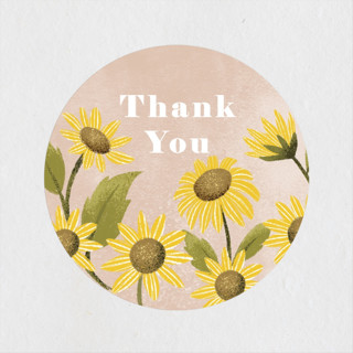 Sunflower Party Children's Birthday Party Stickers