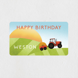 Down on the Farm Children's Birthday Party Stickers