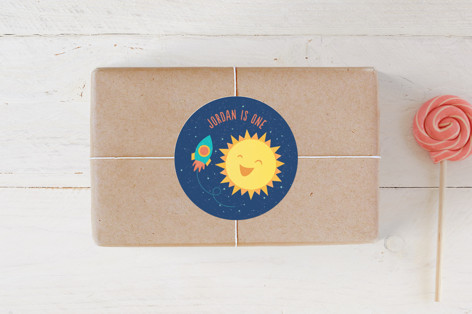 Around The Sun Children's Birthday Party Stickers
